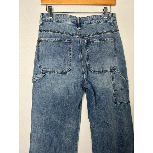 S.O.N.G. Carpenter Street Jeans Size 7/28 light wash wide leg - Picture 8 of 9